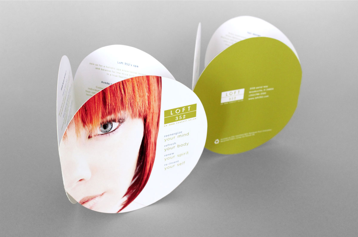 hair salon menu design and branding